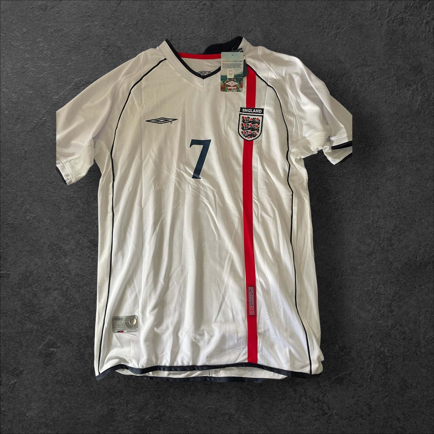 England Home 2002 Retro Soccer Jersey