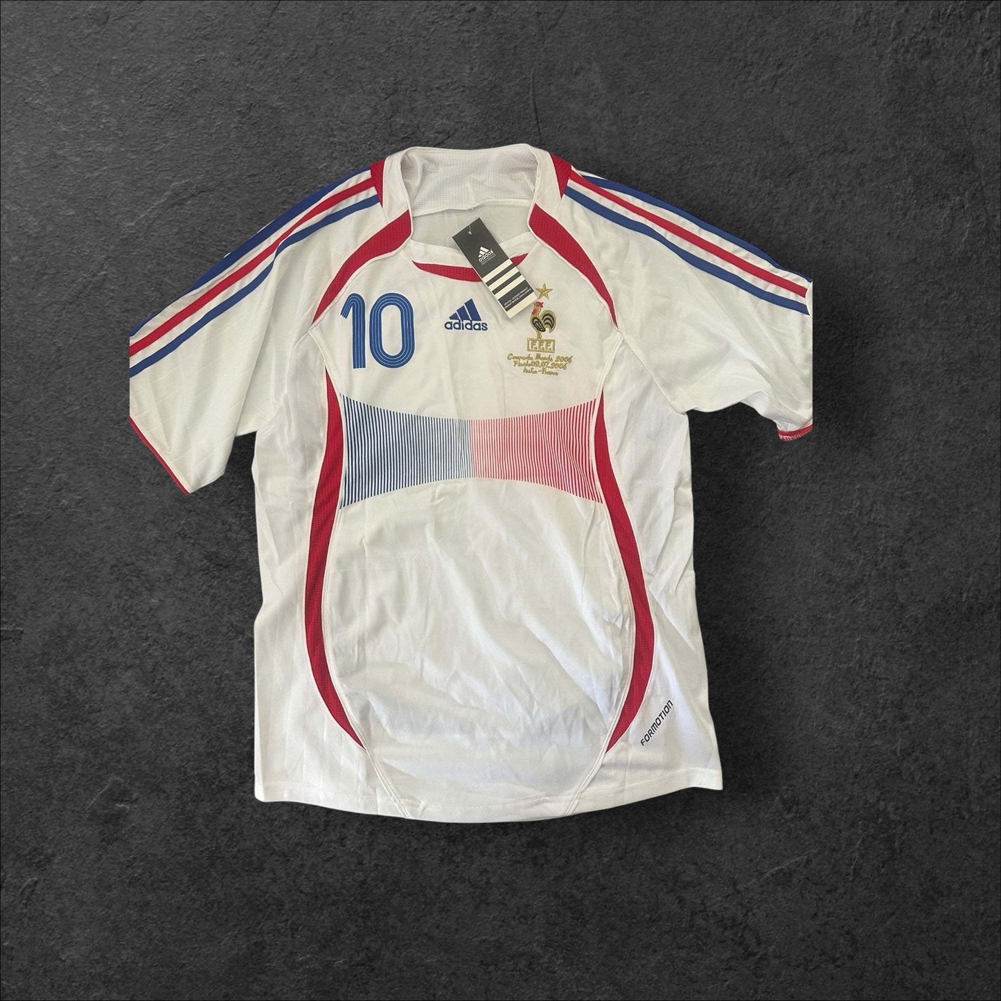 France Away 2006 Retro Soccer Jersey with blue, white, red accents.